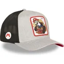 capslab-mario-kart-smk3-vro-super-mario-bros-grey-and-black-trucker-hat