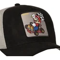 capslab-mario-kart-smk3-che-super-mario-bros-black-and-grey-trucker-hat