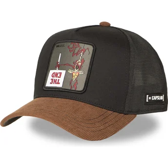 Capslab Wile E. Coyote LOO12 WI2 Looney Tunes Black and Brown Trucker Hat