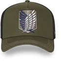 capslab-survey-corps-aot2-sco-attack-on-titan-green-and-black-trucker-hat