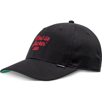 Djinns Curved Brim C'est la fuckin' vie Black Adjustable Cap