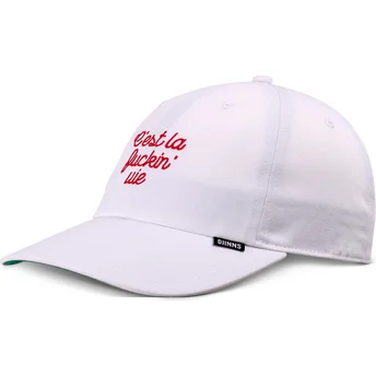 Djinns Curved Brim C'est la fuckin' vie White Adjustable Cap