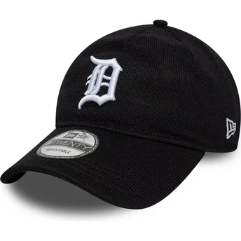 New Era Curved Brim 9TWENTY Merino Wool Detroit Tigers MLB Black Adjustable Cap