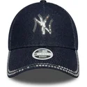 new-era-curved-brim-women-9forty-sequin-denim-new-york-yankees-mlb-navy-blue-adjustable-cap