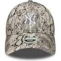 new-era-curved-brim-women-9forty-snake-new-york-yankees-mlb-grey-adjustable-cap
