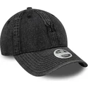 new-era-curved-brim-women-9twenty-denim-new-york-yankees-mlb-black-adjustable-cap