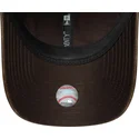 new-era-curved-brim-women-brown-logo-9twenty-worn-pu-new-york-yankees-mlb-brown-adjustable-cap