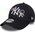 new-era-curved-brim-youth-9forty-space-icon-new-york-yankees-mlb-navy-blue-adjustable-cap