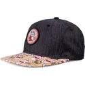djinns-flat-brim-youth-lucky-cat-linen-rev-black-and-multicolor-snapback-cap