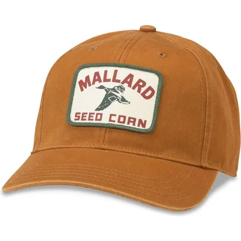 American Needle Curved Brim Mallard Seed Corn Hepcat Brown Adjustable Cap