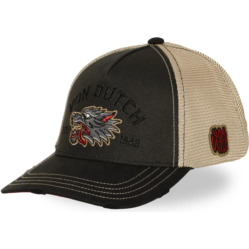 von-dutch-wild12-black-and-beige-trucker-hat