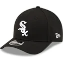 new-era-curved-brim-9forty-m-crown-player-replica-chicago-white-sox-mlb-black-snapback-cap