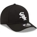 new-era-curved-brim-9forty-m-crown-player-replica-chicago-white-sox-mlb-black-snapback-cap
