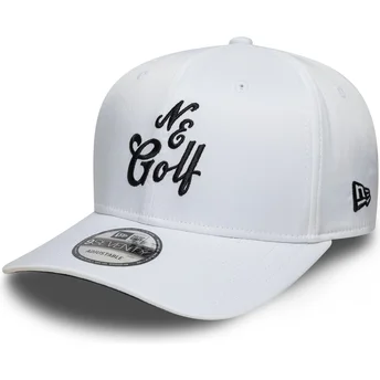 New Era Curved Brim 9SEVENTY Stretch Snap Technical Golf White Snapback Cap