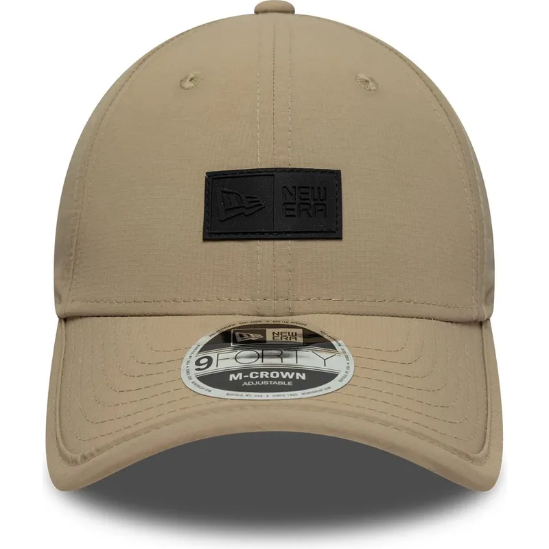new-era-curved-brim-9forty-m-crown-sport-beige-adjustable-cap