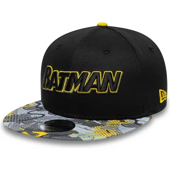 New Era Flat Brim Youth 9FIFTY DC Comics Batman Black Snapback Cap