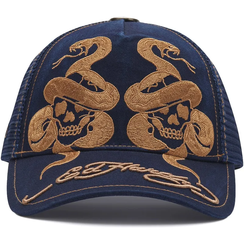 ed-hardy-skull-and-snakes-graphic-navy-blue-trucker-hat