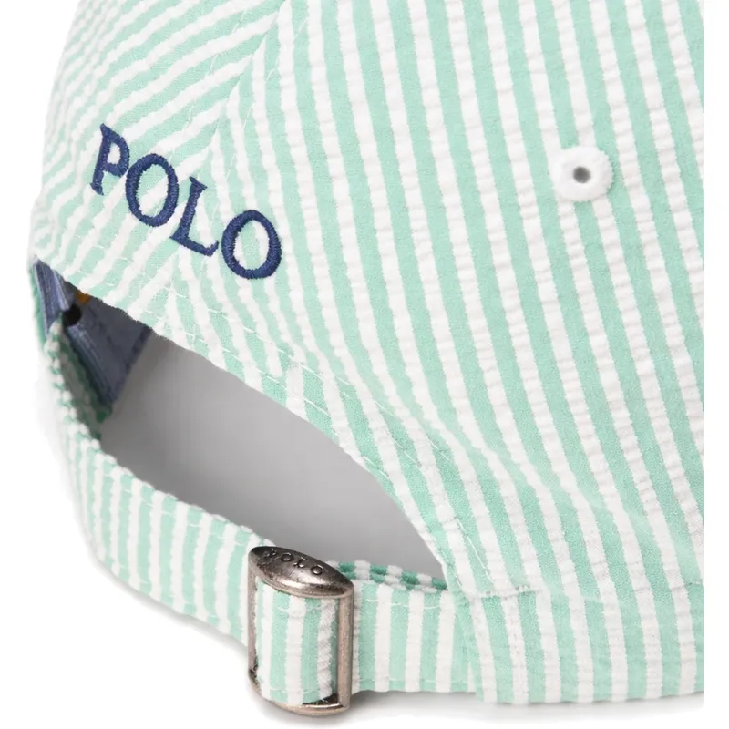 polo-ralph-lauren-curved-brim-stretch-seersucker-green-adjustable-cap