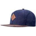 djinns-flat-brim-glencheck-navy-blue-adjustable-cap