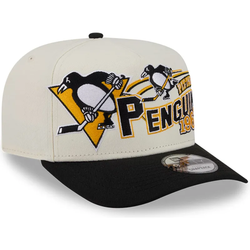 new-era-curved-brim-9fifty-a-frame-classic-pittsburgh-penguins-nhl-beige-snapback-cap