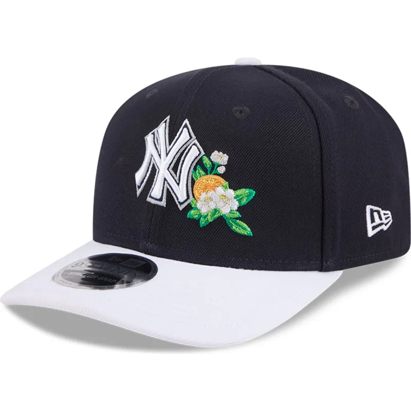 new-era-curved-brim-9seventy-stretch-snap-flower-new-york-yankees-mlb-navy-blue-snapback-cap