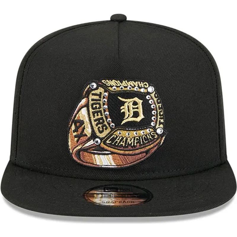 new-era-flat-brim-9fifty-a-frame-ring-detroit-tigers-mlb-black-snapback-cap
