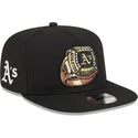 new-era-flat-brim-9fifty-a-frame-ring-oakland-athletics-mlb-black-snapback-cap