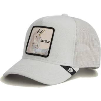 Goorin Bros. Unicorn Delulu Terry Cloth The Farm Grey Trucker Hat