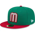 new-era-flat-brim-59fifty-mexico-2026-world-baseball-classic-green-fitted-cap