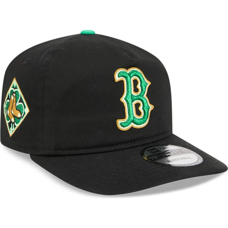 new-era-curved-brim-19twenty-saint-patrick-s-day-boston-red-sox-mlb-black-snapback-cap