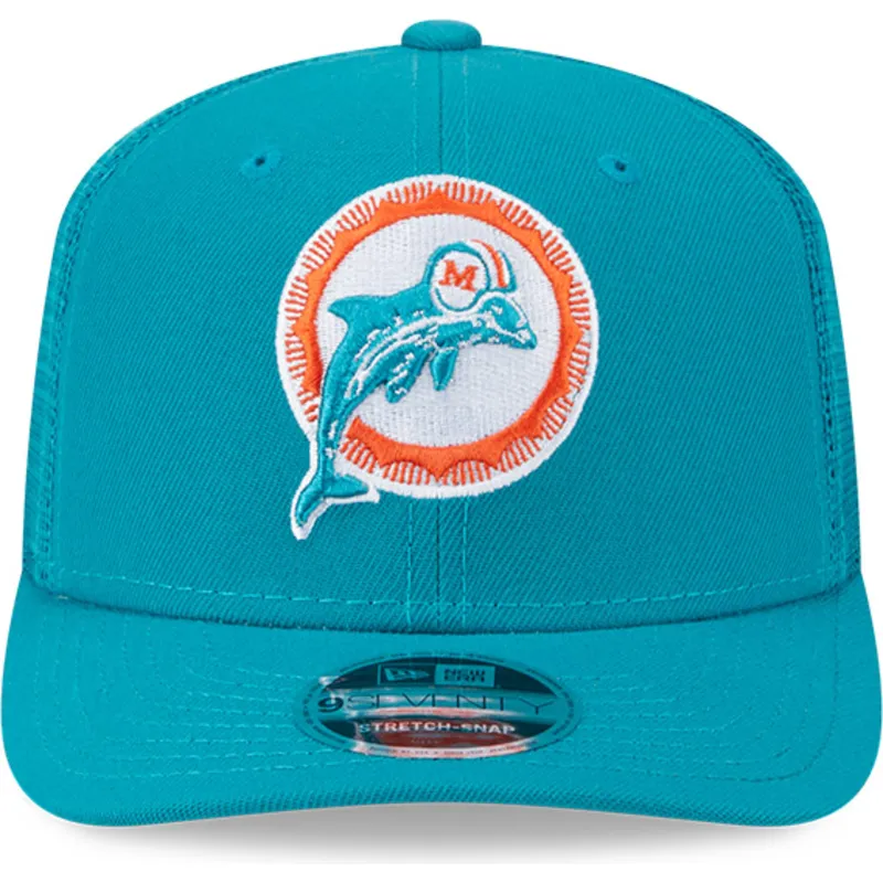 new-era-9seventy-stretch-snap-evergreen-helmet-miami-dolphins-nfl-blue-trucker-hat