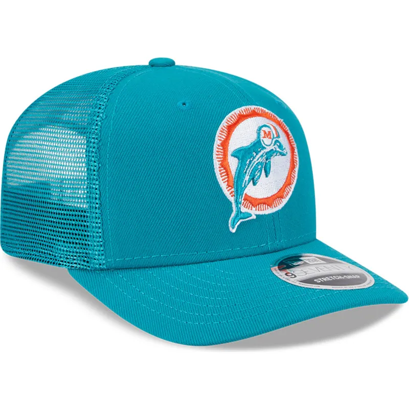 new-era-9seventy-stretch-snap-evergreen-helmet-miami-dolphins-nfl-blue-trucker-hat