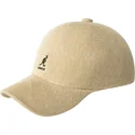 kangol-curved-brim-bamboo-adj-spacecap-beige-adjustable-cap