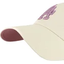 47-brand-curved-brim-purple-logo-clean-up-ballpark-los-angeles-dodgers-mlb-beige-adjustable-cap