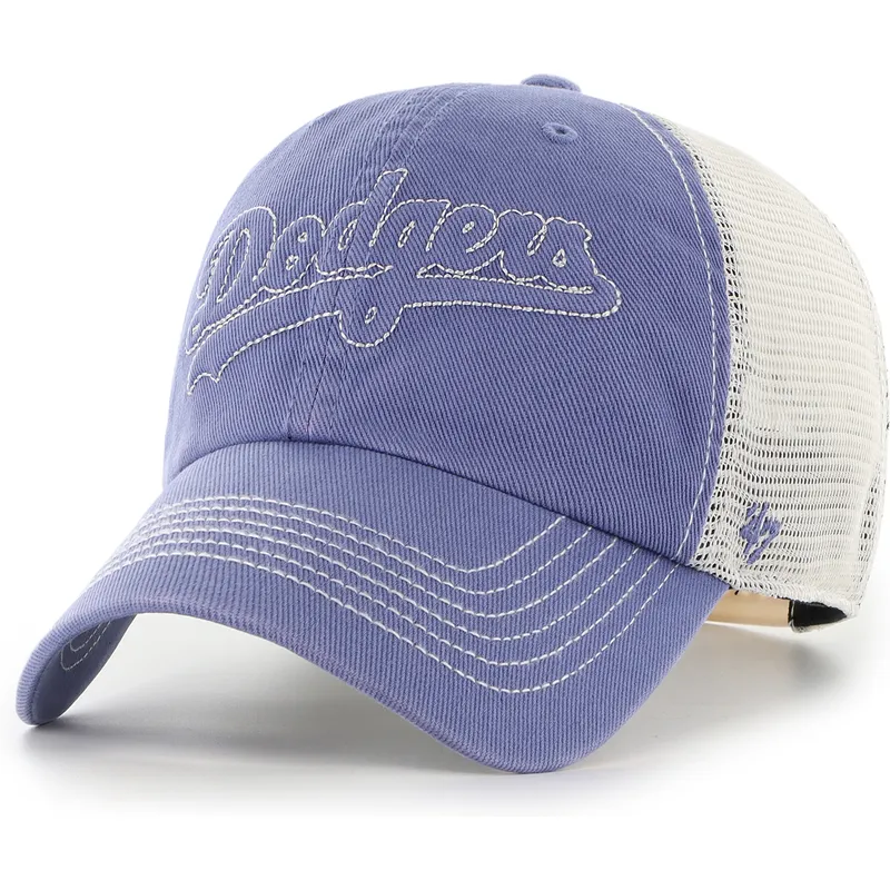 47-brand-clean-up-trailer-script-mesh-los-angeles-dodgers-mlb-blue-trucker-hat