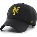 47-brand-curved-brim-clean-up-eight-bit-hero-new-york-mets-mlb-black-adjustable-cap