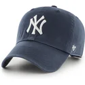 47-brand-curved-brim-clean-up-new-york-yankees-mlb-navy-blue-adjustable-cap