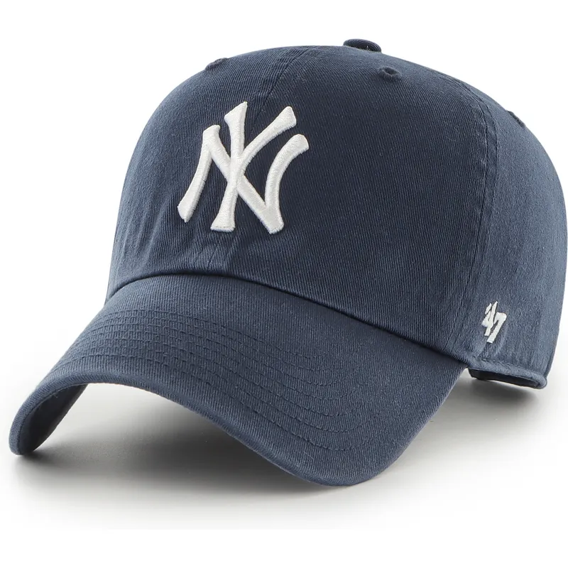 47-brand-curved-brim-clean-up-new-york-yankees-mlb-navy-blue-adjustable-cap 47-brand-curved-brim-clean-up-new-york-yankees-mlb-navy-blue-adjustable-cap
