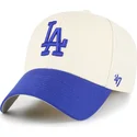 47-brand-curved-brim-mvp-two-tone-los-angeles-dodgers-mlb-beige-and-blue-adjustable-cap