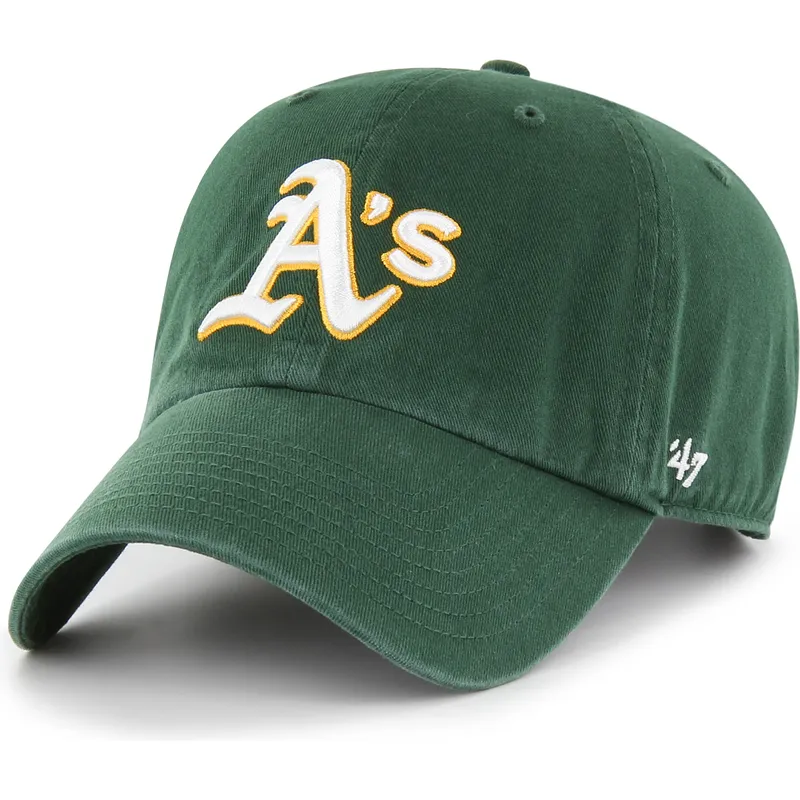 47-brand-curved-brim-clean-up-oakland-athletics-mlb-green-adjustable-cap