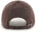 47-brand-curved-brim-clean-up-base-runner-mini-logo-new-york-yankees-mlb-brown-adjustable-cap