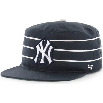 47 Brand Flat Brim Pillbox Golden Age New York Yankees MLB Navy Blue Snapback Cap