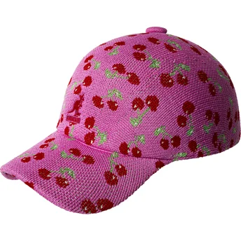 Kangol Curved Brim Cherry Spacecap Pink Adjustable Cap