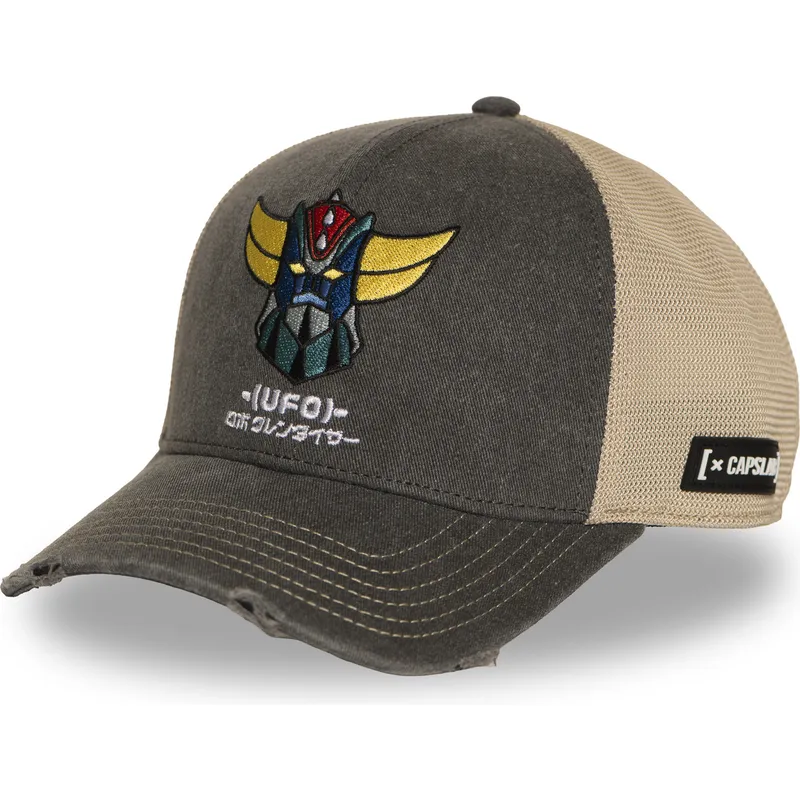 capslab-robot-grendizer-gol7-golb-grey-and-beige-trucker-hat