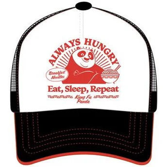Capslab Po Always Hungry KFP TAKB Kung Fu Panda White and Black Trucker Hat