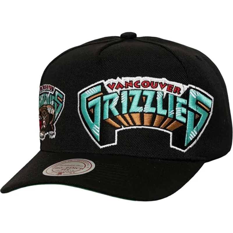 mitchell-ness-curved-brim-busted-pro-vancouver-grizzlies-nba-black-snapback-cap