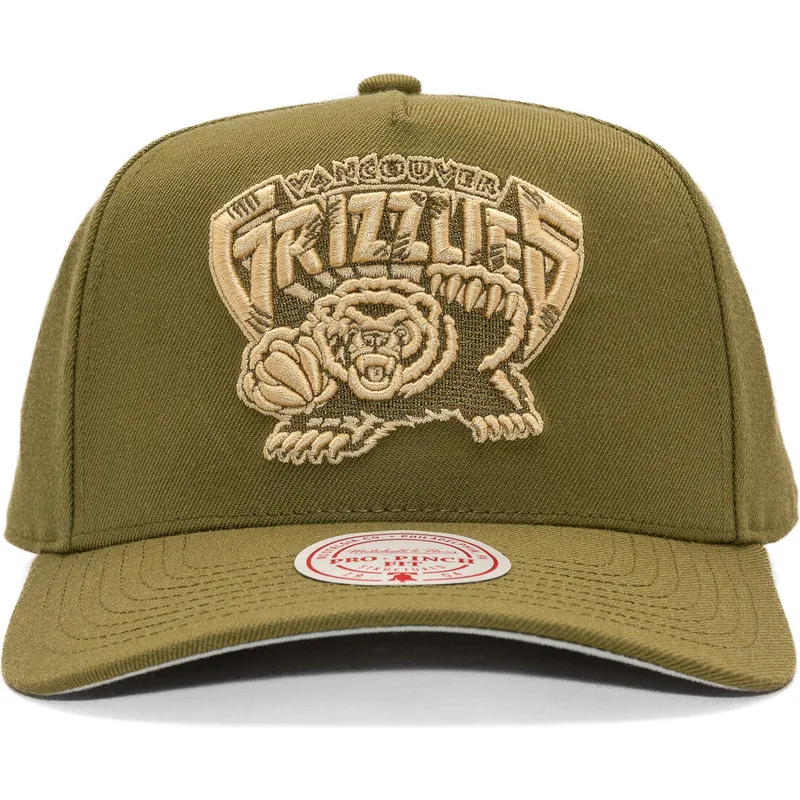 mitchell-ness-curved-brim-fashion-basic-pro-vancouver-grizzlies-nba-green-snapback-cap