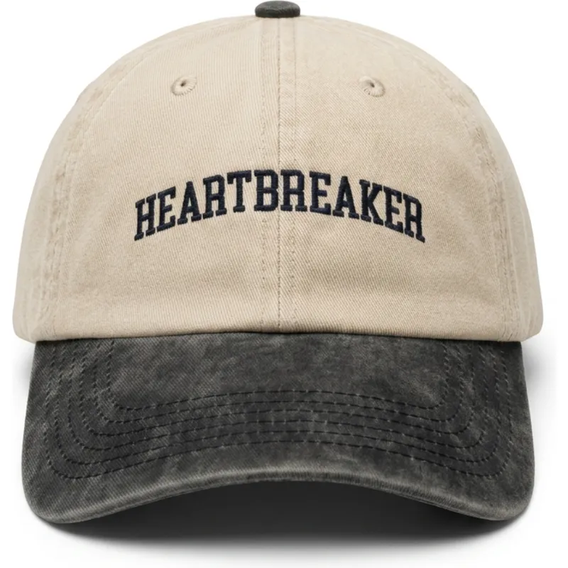 pica-pica-curved-brim-heartbreaker-beige-and-black-adjustable-cap