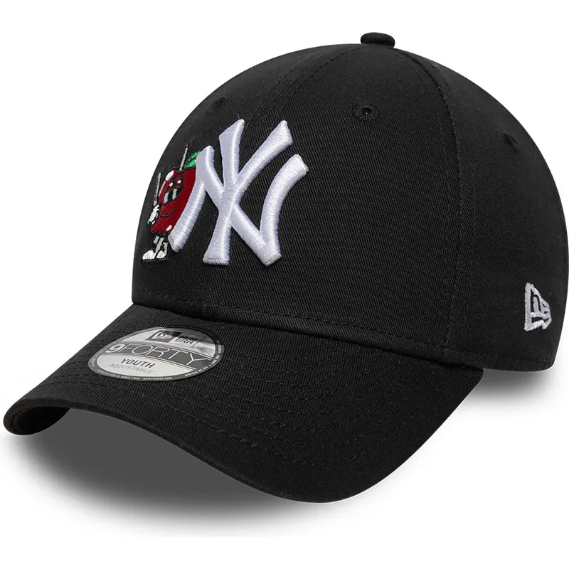 new-era-curved-brim-youth-9forty-icon-new-york-yankees-mlb-black-adjustable-cap