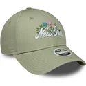 new-era-curved-brim-women-9forty-beaded-green-adjustable-cap